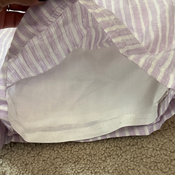 NWOT- Pastel Purple Striped High Waist Women's Shorts - Picture 8 of 8